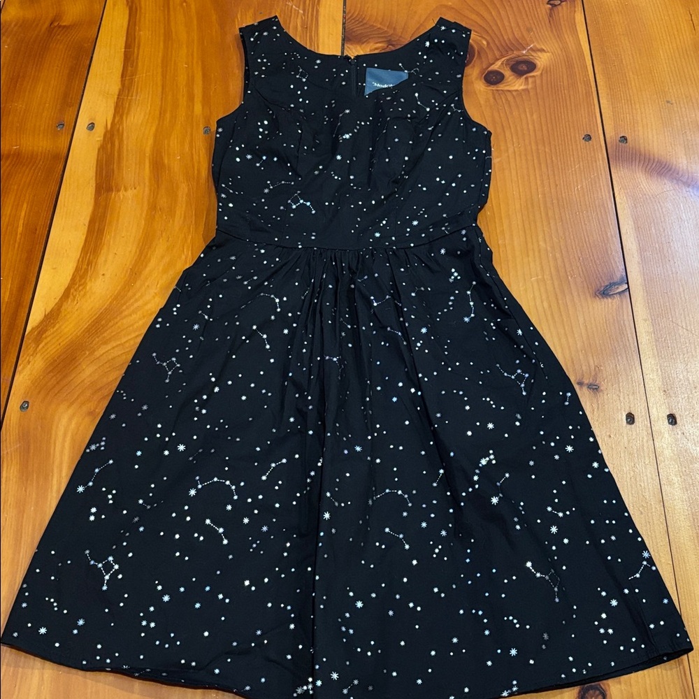 Modcloth 0 Black Silver Celestial Constellation P… - image 1